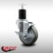 Service Caster 4'' SS Gray Poly Swivel 1-3/4'' Expanding Stem Caster with Brake SCC-SSEX20S414-PPUB-TLB-134 - alternate 2
